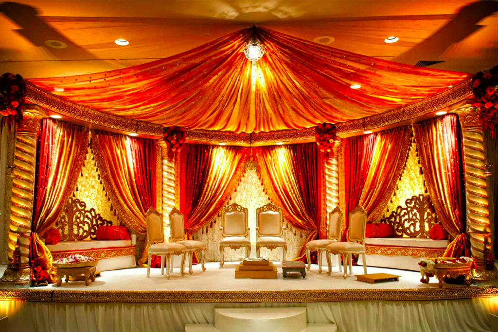 Luxury wedding event setup